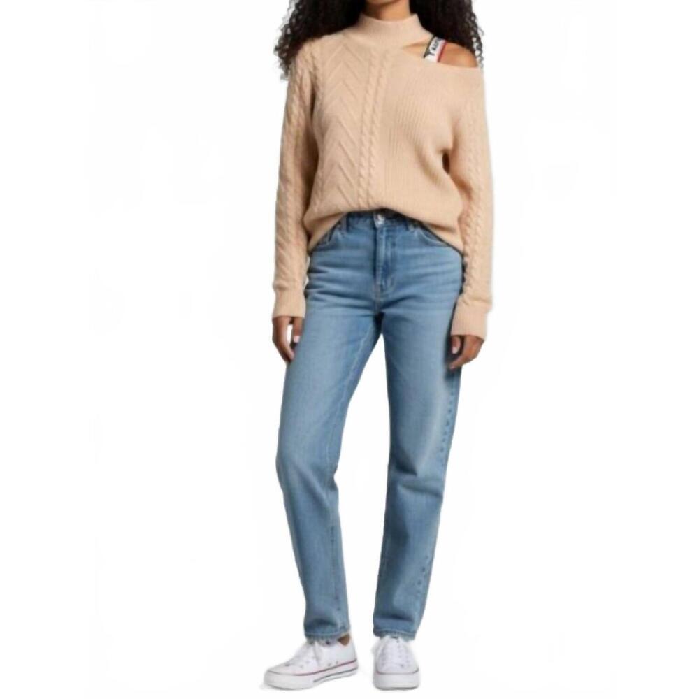 NEW THE ATHLETIC SIDE OF US victorian cut-out shoulder sweater – ribbed knit in